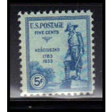 734 5c General Kosciuzko Just Clears MNH O4067