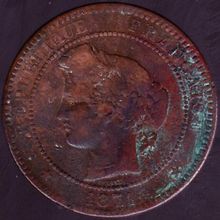1871 A France 10 Centimes Coin