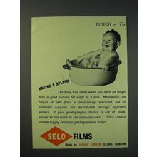 1942 Ilford Selo Films Ad - Making a splash