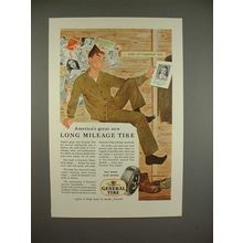 1944 General Tire Ad - Long Mileage Tire!