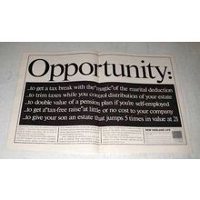 1964 New England Life Insurance Ad - Opportunity