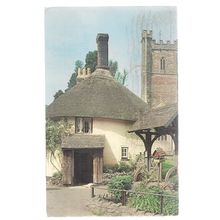 LUCCOMBE, SOMERSET. used vintage postcard 1963 postmark =