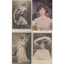 Marie Studholme Can Can Dance 4x Old Postcard s