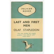 Olaf Stapledon Last & First Men 1937 Science Fiction Book Postcard