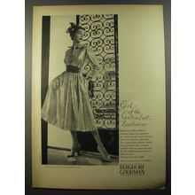 1954 Bergdorf Goodman Fashion Ad - Girl of the Golden East Exclusive