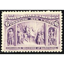 235, Mint VF NH (Crackly gum) 6¢ Columbian - SCV $150.00 * Stuart Katz