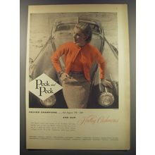 1956 Peck and Peck Hadley Cashmeres Ad - photo by Don Honeyman