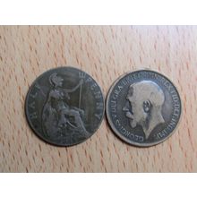 GB 1917 George V Half PennyCoin