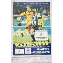 1993 programme Port Vale v. Cardiff City