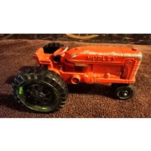 Old Vintage Original Hubley Red Tractor 5 1/4" long 1950/60s