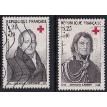 France 1964 SG 1665-6 Used - Red Cross Semi-postal (D-458 (17))