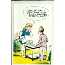 BAMFORTH COMIC "On The Trolley" Postcard (2006)
