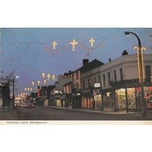 Christmas Lights Illuminations Citizens Advice Sign Sittingbourne Kent Postcard