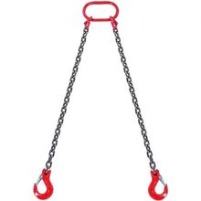 5/16" x 5' Chain Sling 2 Legs G80 Lifting Chain with Grab Hooks 6600 lbs