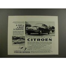 1958 Citroen DS19, Panhard-Dyna Car Ad - Europe