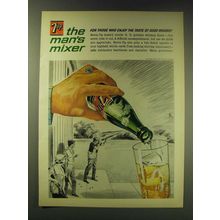 1964 7up Soda Ad - 7up the man's mixer