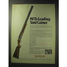 1971 Browning Superposed Shotgun Ad - Yard Gainer