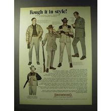 1971 Browning Sportsman's Apparel Ad - Rough It