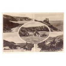 multiview, LEE ABBEY, nr. LYNTON , DEVON used vintage postcard 1956 postmark =