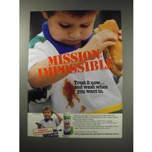 1991 Spray 'n Wash Stain Stick Ad - Mission: Impossible Treat it now