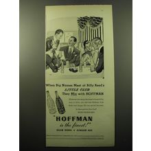 1950 Hoffman Club Soda and Ginger Ale Ad - When Big Names meet at Billy Reed's