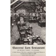 Waterend Bar Restaurant St Albans Herts Real Photo Postcard