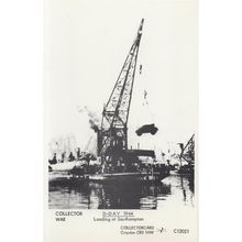Crane D-Day WW2 War Landing At Southampton Docks Ltd Postcard