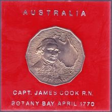 1970 Australia 50c Uncirculated Cased Coin Captain Cook