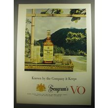 1956 Seagram's VO Whisky Advertisement - Known by the company it keeps