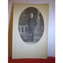 UNKNOWN MAN antique photograph postcard by S W Pritchard of Lockee, Dundee . #