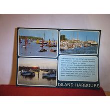 multiview, ISLAND HARBOURS, ISLE OF WIGHT used postcard J Arthur Dixon c.1982 =