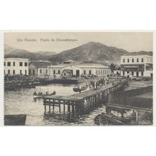 Cape Cabo Verde : SAO VICENTE : Ponte do Desembarque : early 20th C. RPPC