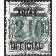1900 QV SG O42 ½d blue-green Army Official Used