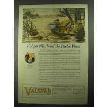 1923 Valentine's Valspar Ad - Weathered Pueblo Flood