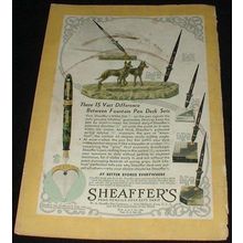 1931 Sheaffers Desk Pen Sets Ad, NICE!!