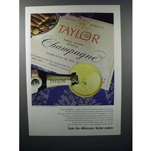 1972 Taylor Champagne Ad - Taste the Difference