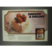 1983 Carnation Evaporated Milk Ad - Pink Angel Dessert