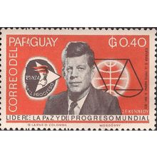 PARAGUAY, J F Kennedy, World Peace, orange c.1965, 0.40 G