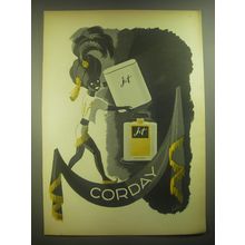 1945 Corday Jet Perfume Advertisement - art by Vladimir Bobri
