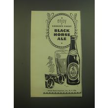 1946 Black Horse Ale Ad - Enjoy Canada's Finest Black Horse Ale