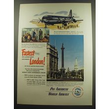 1949 Pan American World Airways Ad - Fastest most luxurious service ever