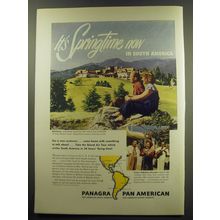 1949 Panagra Pan American Airways Ad - It's springtime now in South America