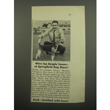 1951 Armour Dash Dog Food Ad - Wins top Beagle honors at Springfield Dog Show