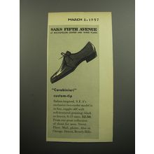 1957 Saks Fifth Avenue Shoes Advertisement - Carabinieri custom-tip