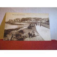 THE GREEN BEACH NO3, CLEVEDON, SOMERSET used antique postcard 1921 pm =