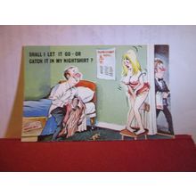 SAUCY SEASIDE POSTCARD unused CARDTOON 51 comic humour just married =
