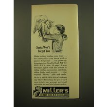 1961 Miller's Riding Clothes Advertisement - Santa won't forget you
