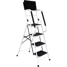 Wiberwi 4 Step Ladder with Handrails 500 Lb Capacity Step Stool Folding Portable