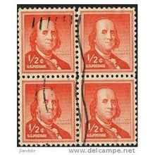 1955 Michel 650A - fine used (o) - block of 4