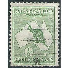 Australia 1913 SG1 1/2d Green Good Used ... .